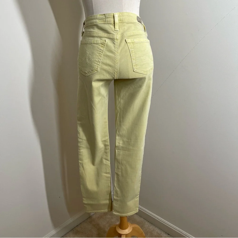 Adriano Goldschmidt AG The Stevie Ankle - Size 27R -Yellow Slim Straight Jeans